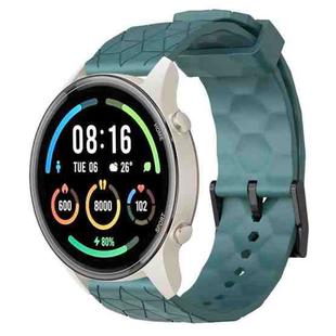 For Xiaomi MI Watch Sport 22mm Football Pattern Solid Color Silicone Watch Band(Rock Cyan)