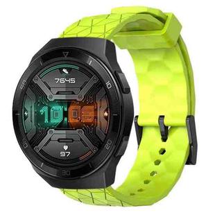 For Huawei Watch GT 2E 22mm Football Pattern Solid Color Silicone Watch Band(Lime Green)