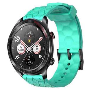 For Honor Watch Dream 22mm Football Pattern Solid Color Silicone Watch Band(Teal)