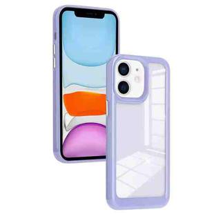 For iPhone 11 Solid Solor TPU Space Acrylic Phone Case(Purple)