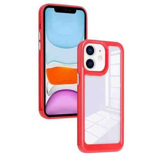 For iPhone 11 Solid Solor TPU Space Acrylic Phone Case(Red)