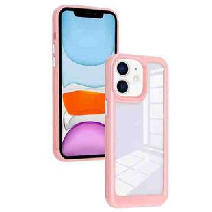 For iPhone 11 Solid Solor TPU Space Acrylic Phone Case(Pink)