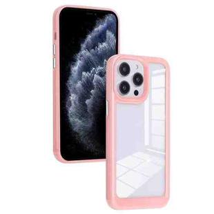 For iPhone 11 Pro Max Solid Solor TPU Space Acrylic Phone Case(Pink)