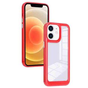 For iPhone 12 Solid Solor TPU Space Acrylic Phone Case(Red)