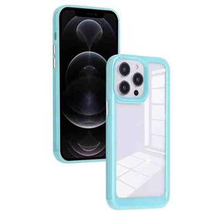 For iPhone 12 Pro Solid Solor TPU Space Acrylic Phone Case(Blue)