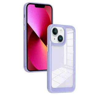 For iPhone 13 Solid Solor TPU Space Acrylic Phone Case(Purple)