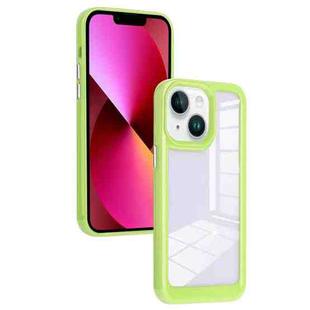 For iPhone 13 Solid Solor TPU Space Acrylic Phone Case(Green)