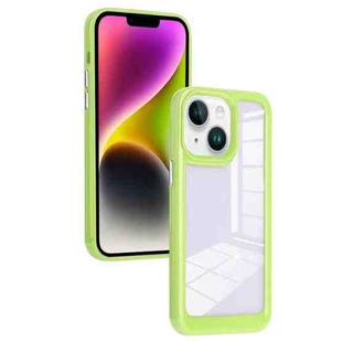 For iPhone 14 Solid Solor TPU Space Acrylic Phone Case(Green)