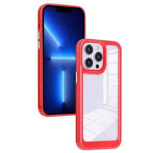 For iPhone 13 Pro Solid Solor TPU Space Acrylic Phone Case(Red)
