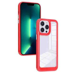 For iPhone 13 Pro Max Solid Solor TPU Space Acrylic Phone Case(Red)