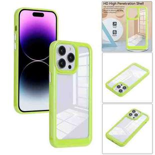 For iPhone 14 Pro Max Solid Solor TPU Space Acrylic Phone Case(Green)
