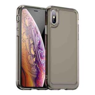 For iPhone X / XS Candy Series TPU Phone Case(Transparent Grey)