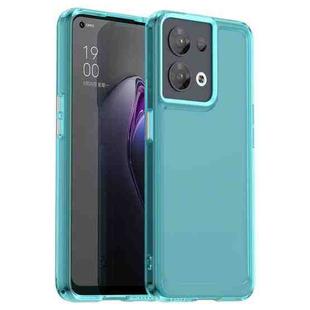 For OPPO Reno8 5G India Candy Series TPU Phone Case(Transparent Blue)