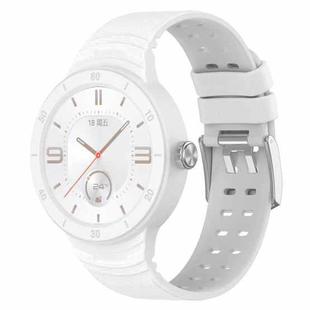 For Huawei Watch GT Cyber Silicone Breathable Integrated Watch Band(White)