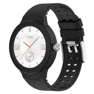 For Huawei Watch GT Cyber Silicone Breathable Integrated Watch Band(Black)