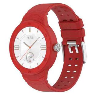 For Huawei Watch GT Cyber Silicone Breathable Integrated Watch Band(Red)