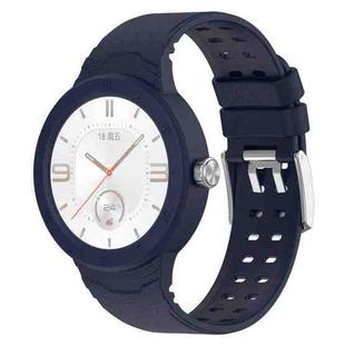 For Huawei Watch GT Cyber Silicone Breathable Integrated Watch Band(Dark Blue)