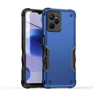 For Realme C35 Non-slip Shockproof Armor Phone Case(Blue)