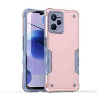 For Realme C35 Non-slip Shockproof Armor Phone Case(Rose Gold)