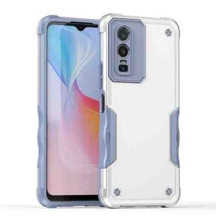 For vivo Y76 Non-slip Shockproof Armor Phone Case(White)