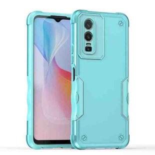 For vivo Y76 Non-slip Shockproof Armor Phone Case(Mint green)