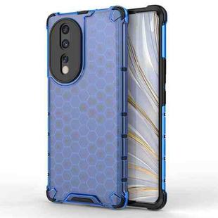 For Honor 80 Honeycomb Phone Case(Blue)