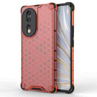 For Honor 80 Honeycomb Phone Case(Red)