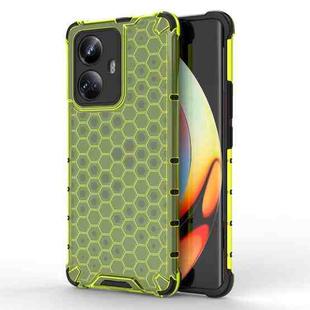 For Realme 10 Pro+ 5G Honeycomb Phone Case(Green)