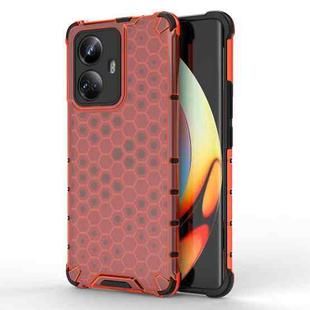 For Realme 10 Pro+ 5G Honeycomb Phone Case(Red)