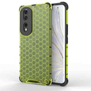 For Honor 80 Pro Honeycomb Phone Case(Green)