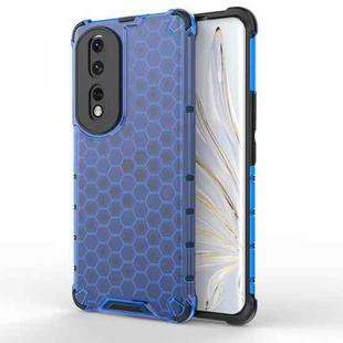 For Honor 80 Pro Honeycomb Phone Case(Blue)