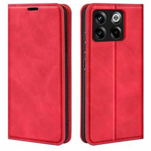 For OnePlus Ace Pro Retro-skin Magnetic Suction Leather Phone Case(Red)