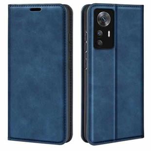 For Xiaomi 12T / 12T Pro / Redmi K50 Ultra Retro-skin Magnetic Suction Leather Phone Case(Dark Blue)