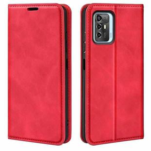 For ZTE Blade A72 5G Retro-skin  Magnetic Suction Leather Phone Case(Red)