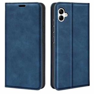 For Samsung Galaxy A04 Retro-skin Magnetic Suction Leather Phone Case(Dark Blue)