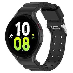For Samsung Galaxy Watch5 44mm Armor Pure Color Silicone Watch Band(Black)