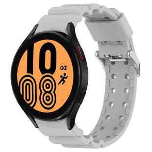 For Samsung Galaxy Watch4 44mm Armor Pure Color Silicone Watch Band(Grey)