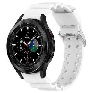 For Samsung  Galaxy Watch4 Classic 42mm Armor Pure Color Silicone Watch Band(White)