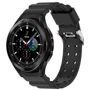 For Samsung  Galaxy Watch4 Classic 46mm Armor Pure Color Silicone Watch Band(Black)