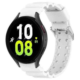 For Samsung Galaxy Watch5 44mm Armor Silicone Watch Band + Protective Case(White)