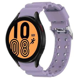 For Samsung Galaxy Watch4 44mm Armor Silicone Watch Band + Protective Case(Purple)