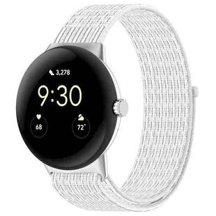 For Google Pixel Watch Nylon Weave Watch Band(White)