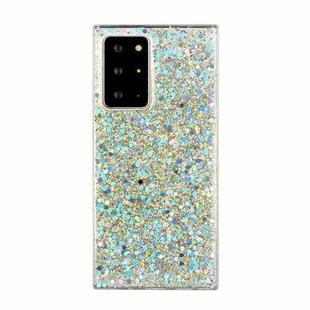 For Samsung Galaxy S21 Ultra 5G Glitter Sequins Epoxy TPU Phone Case(Gold)