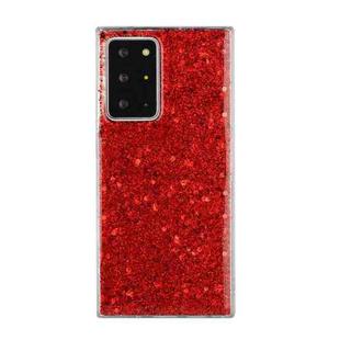 For Samsung Galaxy S21 Ultra 5G Glitter Sequins Epoxy TPU Phone Case(Red)