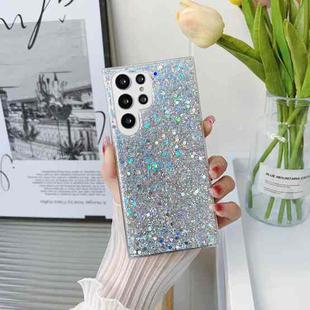 For Samsung Galaxy S22 Ultra 5G Glitter Sequins Epoxy TPU Phone Case(Silver)