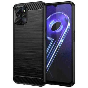 For Realme Q5X 5G Brushed Texture Carbon Fiber TPU Phone Case(Black)