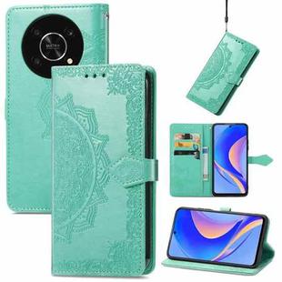For Huawei Nova Y90 Mandala Flower Embossed Leather Phone Case(Green)