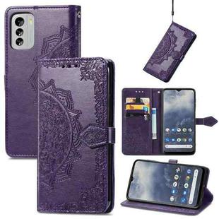For Nokia G60 Mandala Flower Embossed Leather Phone Case(Purple)
