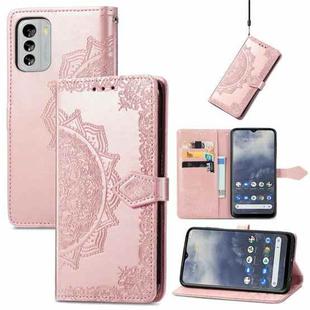 For Nokia G60 Mandala Flower Embossed Leather Phone Case(Rose Gold)