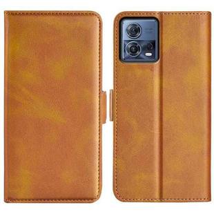 For Motorola Moto S30 Pro Dual-side Magnetic Buckle Leather Phone Case(Yellow)